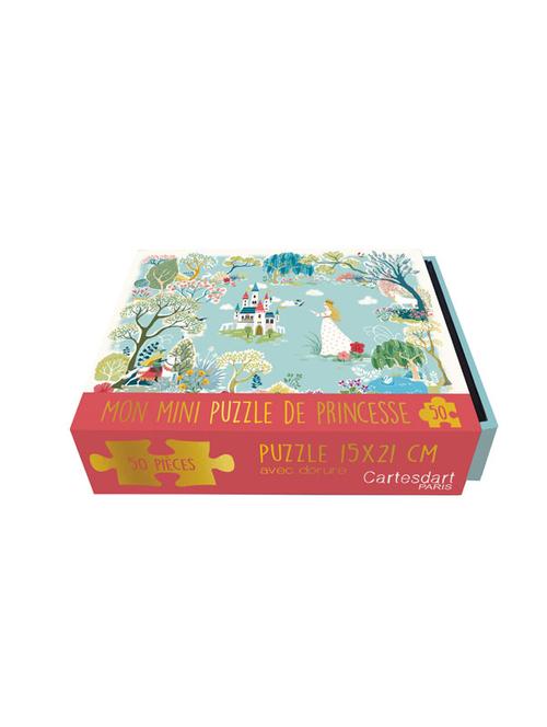 Visuel 1 du produit Mini puzzle princesse 50 pièces Cartes d’art - 12 x 9 x 3,5 cm