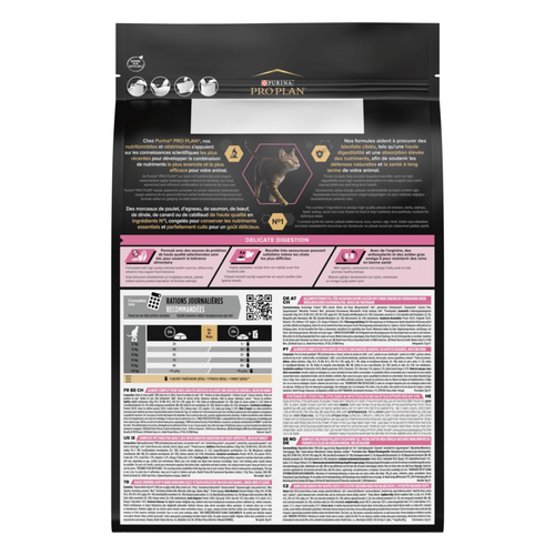 Visuel 2 du produit Croquette pour chat adulte sensible à la dinde et riz Pro Plan - 3 kg