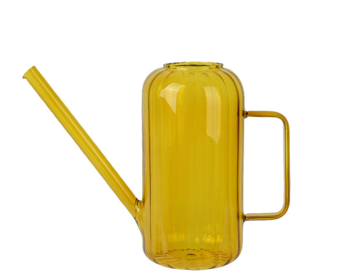 Visuel 1 du produit Arrosoir design en verre coloris jaune - 25 x 9 x 19 cm