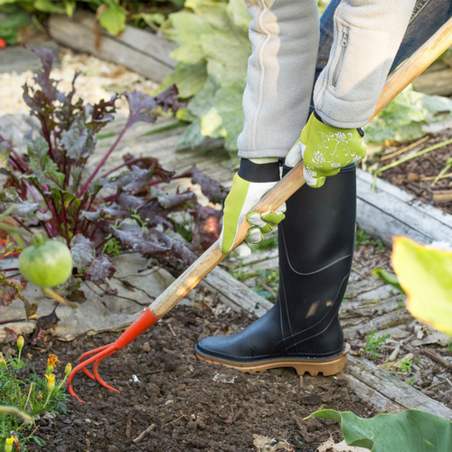 Visuel 3 du produit Gants Jardy cuir et élasthanne coloris Vert anis Taille 9