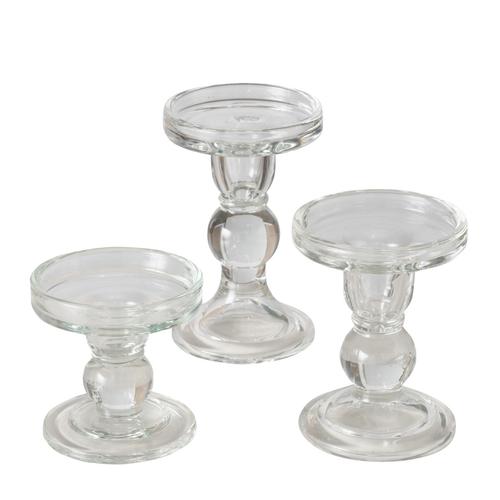 Visuel 2 du produit Bougeoir en verre transparent Matar petit modèle - Ø 8,6 x H 8,5 cm