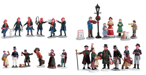Visuel 1 du produit Figurines assorties pour village de Noël Lemax Vail village - 6 pièces