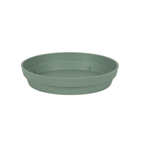 Visuel 1 du produit Soucoupe ronde en polypropylène vert laurier Eda Toscane - Ø 15 cm