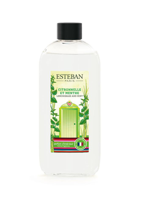 Visuel 1 du produit Recharge parfumée diffuseur senteur citronnelle et menthe Esteban - 200 ml