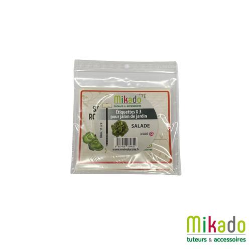 Visuel 1 du produit Lot de 3 étiquettes "salade roquette" coloris blanc en plastique - 12 x 1 x 14 cm