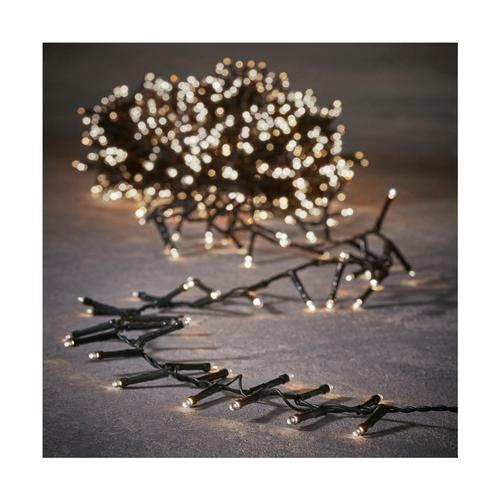 Visuel 1 du produit Guirlande lumineuse de Noël micro LED blanc chaud flicker snake light câble noir 8 fonctions animées intérieur - 14 m