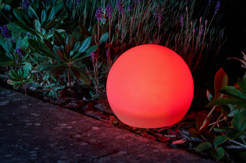 Visuel 3 du produit Sphère pour jardin couleurs changeantes coloris multicolore effet blanc froid en plastique Smartgarden - 23 x 25 x 25 cm