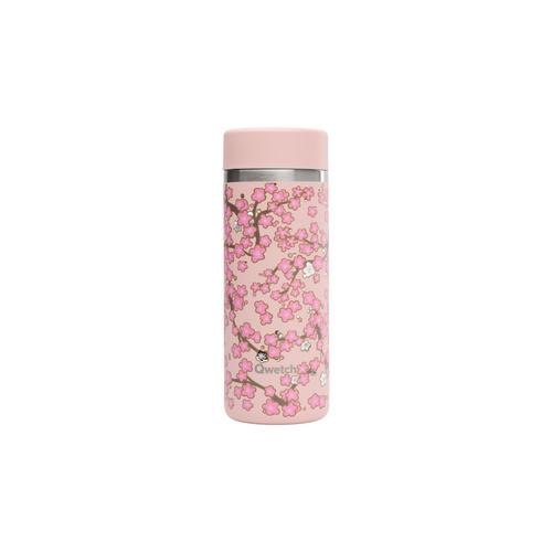 Visuel 1 du produit Théière isotherme en inox à motifs fleurs rose pastel Qwetch - 400 ml