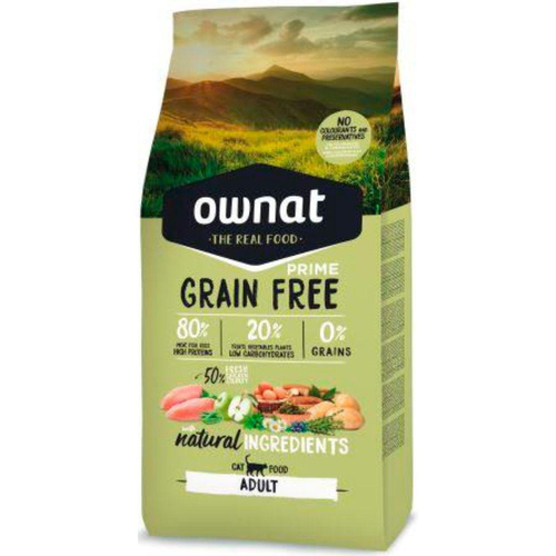 Visuel 1 du produit Croquette pour chat adulte Grain Free Prime au poulet et dinde Ownat - 1 kg