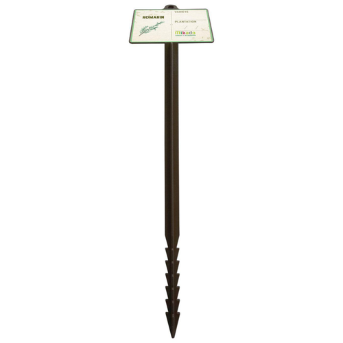 Visuel 1 du produit Étiquette à planter jalons de jardin romarin coloris marron  - 45 cm
