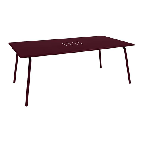 Visuel 1 du produit Table coloris rouge en acier Monceau Fermob - 194 x 94 x 74 cm