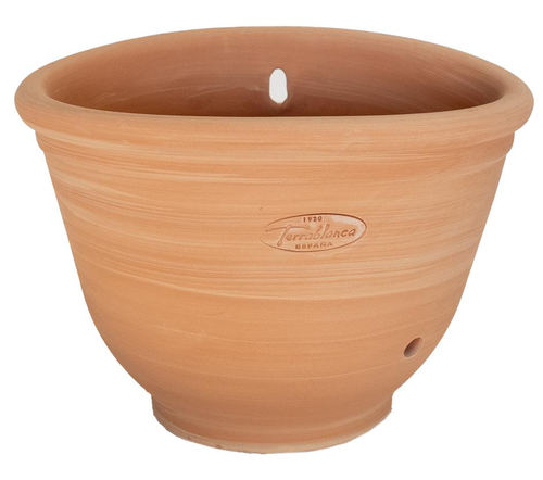 Visuel 1 du produit Applique murale conique en terre cuite rouge Terra Blanca Campana Conica candy - Ø 25 x H 18 cm