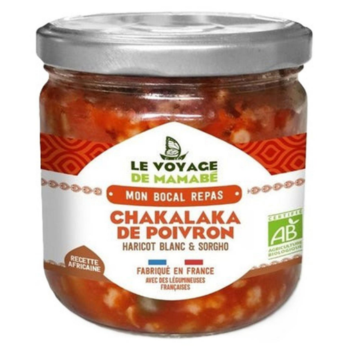 Visuel 1 du produit Chakalaka de poivrons haricot blanc et sorgho bio Le voyage de Mamabé - 330 g