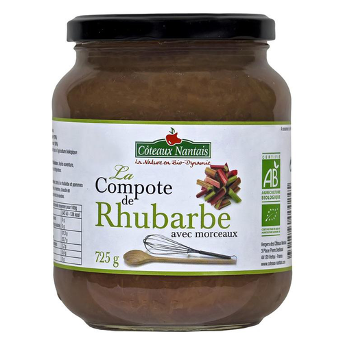 Visuel 1 du produit La Compote de Rhubarbe pot en verre 725g