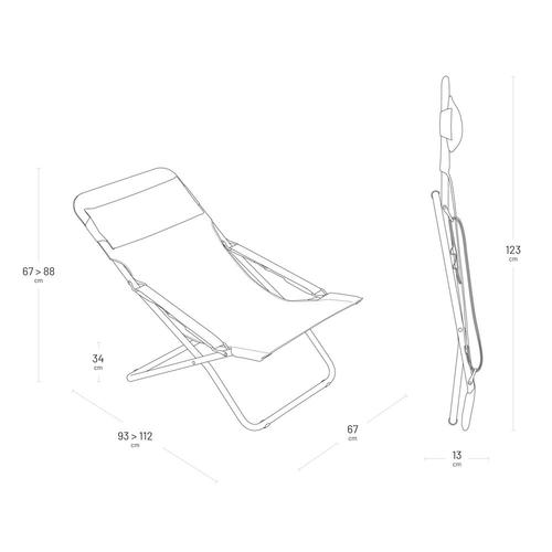 Visuel 5 du produit Transabed colorblock seigle Lafuma Batyline® coloris beige en polyester - 66,5 x 93 x 88 cm