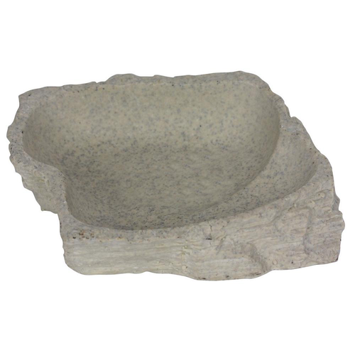Visuel 1 du produit Bassin ou mangeoire pour terrarium coloris gris Reptile Planet Stone Age Serie Dish - Taille S 14 x 3 x 11 cm