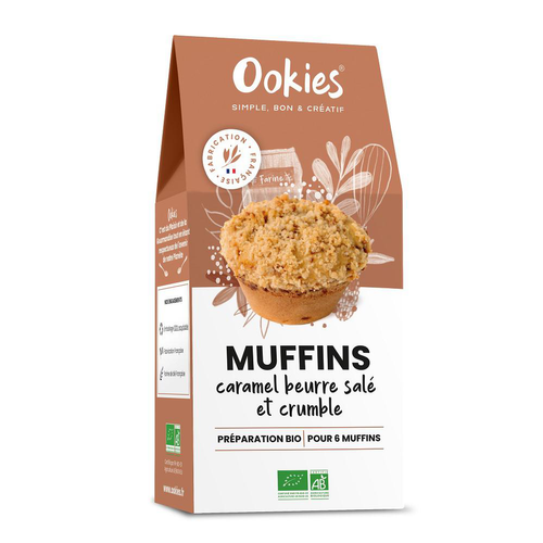 Visuel 1 du produit Muffins caramel beurre salé et crumble Ookies - 350 g