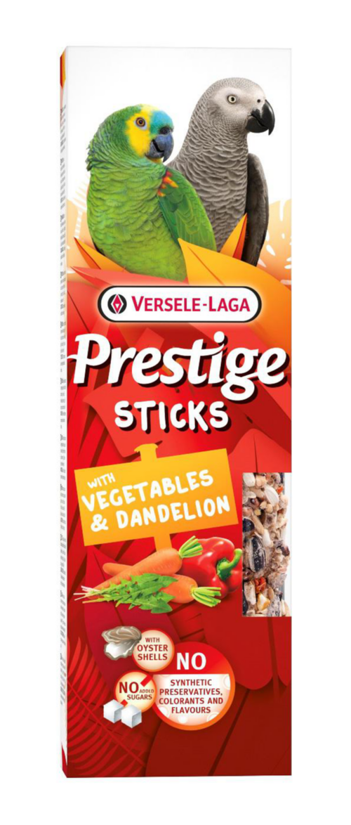 Visuel 1 du produit Friandises pour perroquets Versele Laga Prestige Sticks Légumes & Pissenlit - 2 x 70 g