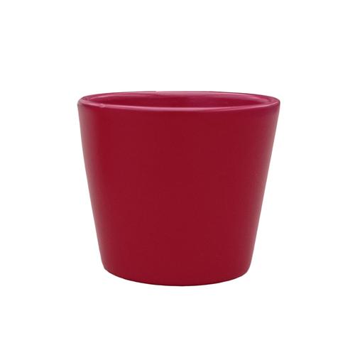 Visuel 1 du produit Cache-pot en céramique coloris rouge mat Fresh Baby R6 - Ø 7 x H 6 cm