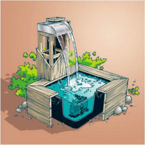 Visuel 1 du produit Kit lame d'eau éclairée 30 LED, UBBINK Nevada Set - 13x30x33cm, livraison incluse