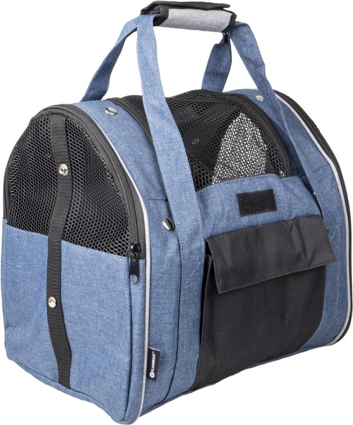 Visuel 1 du produit Sac à dos de transport pour animal de compagnie coloris bleu Lene - 36 x 32 x 32 cm