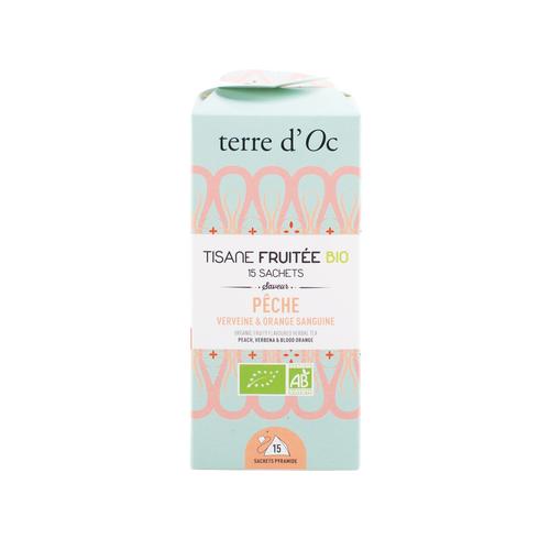 Visuel 1 du produit Tisane bio fruitée pêche verveine orange Terre d’Oc - 15 infusettes