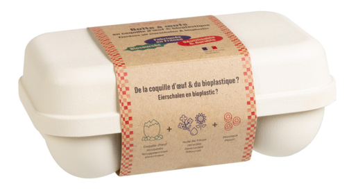 Visuel 1 du produit Boîte de 6 oeufs Coquille Naturel coloris beige Ah Table ! - 140 g