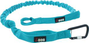 Visuel 1 du produit Longe de traction pour chien petit coloris bleu I-Dog Canicross Opale ALM - 190 cm