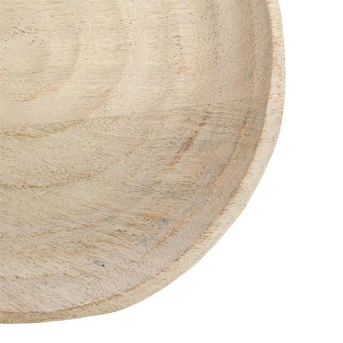 Visuel 2 du produit Coupelle creusée escargot en bois de manguier naturel blanchi - 12,5 x 12 x 3 cm