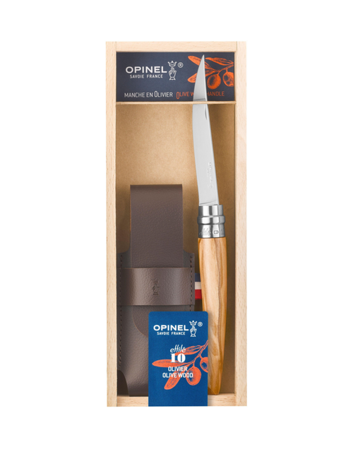 Visuel 1 du produit Plumier couteau de poche effilé n°10 manche en olivier Opinel