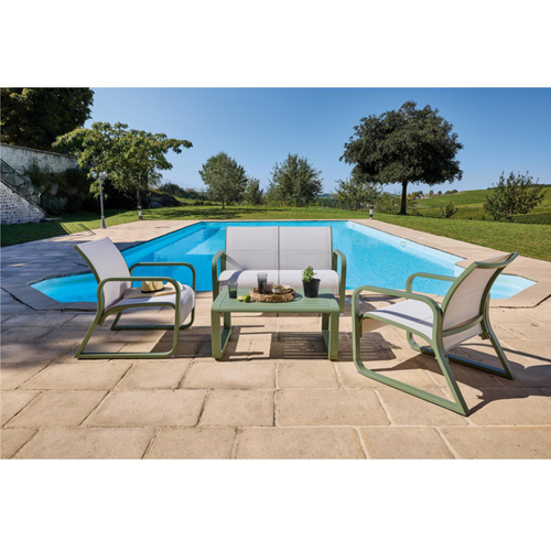 Visuel 2 du produit Table basse Quenza II coloris vert en plastique - 90 x 60 x 41 cm