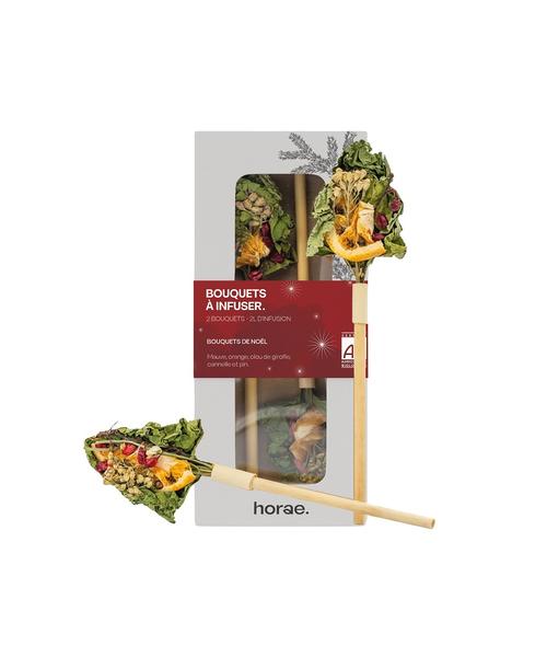 Visuel 1 du produit Bouquets de fleurs séchées de Noël à infuser bio Horae -  les 2 pièces