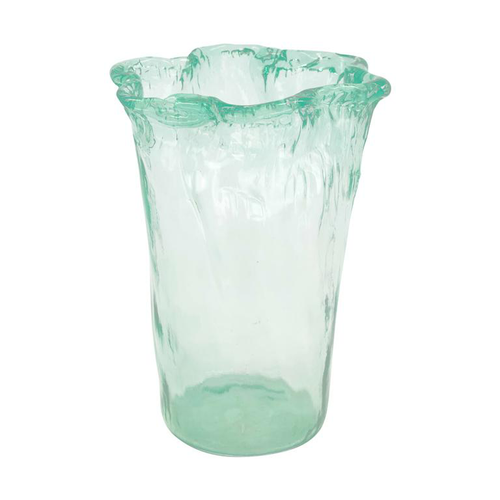 Visuel 1 du produit Vase en verre recyclé transparent grand modèle - Ø 18 x H 25 cm