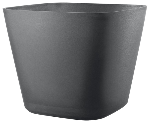 Visuel 1 du produit Pot en plastique injecté coloris noir Deroma Origin Quadro grigio - 28 x 28 x 23,5 cm