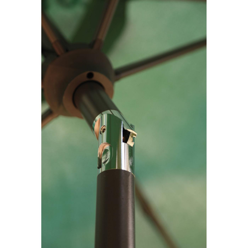 Visuel 2 du produit Parasol droit rond en aluminium couleur curry Proloisirs Tilt - Ø 3 m