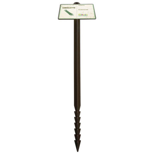 Visuel 1 du produit Étiquette à planter jalons de jardin ciboulette coloris marron  - 45 cm