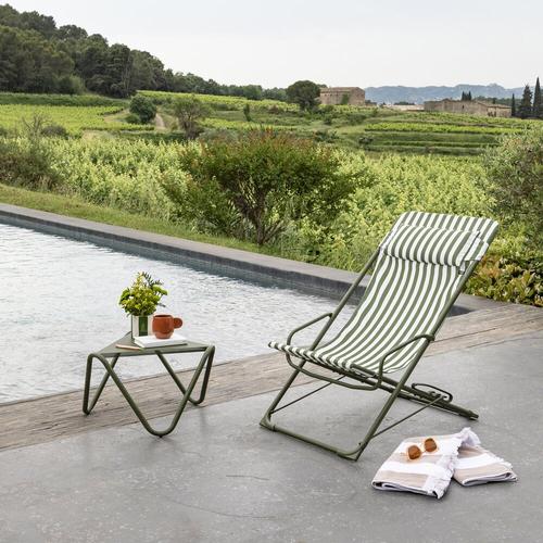 Visuel 7 du produit Transat transaswing colorblock Lafuma coloris vert structure en acier - 60 x 83 x 91 cm