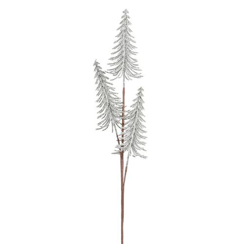 Visuel 1 du produit Tige de 3 sapins givrés artificiels - 68 cm
