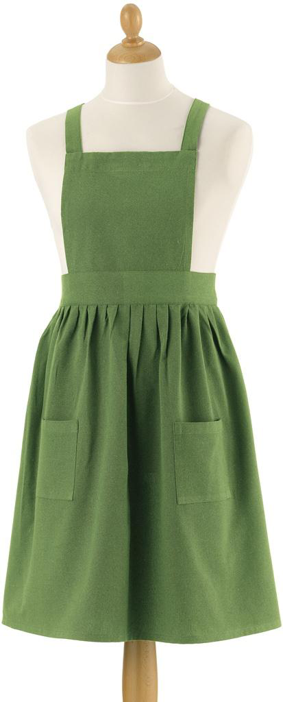 Visuel 1 du produit Tablier en coton recyclé et polyester vert Eva - 95 x 85 cm