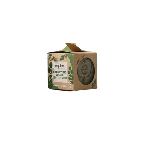 Visuel 2 du produit Shampoing solide et naturel "Sentier vert" cheveux normaux à gras - 100g