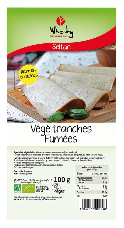 Visuel 1 du produit Végé'tranches fumées Wheaty - 100 g