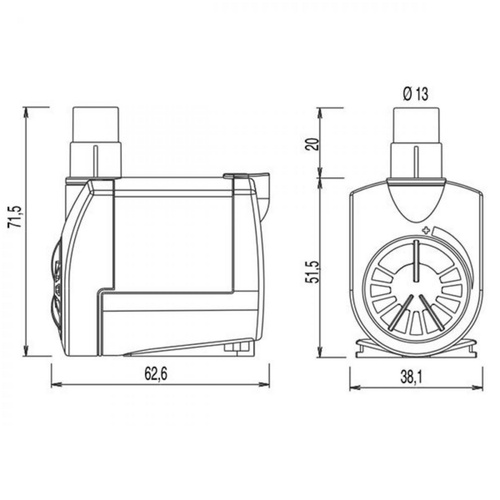 Visuel 4 du produit Pompe pour aquarium débit 600 L/H, NEWA, modèle NJ600