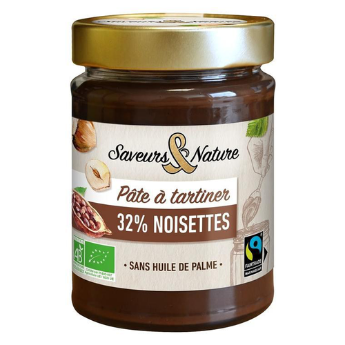 Visuel 1 du produit Pâte à tartiner de noisettes Saveur et Nature - 280 g