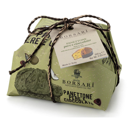 Visuel 1 du produit Panettone poire chocolat Borsari - emballé à la main 500 g