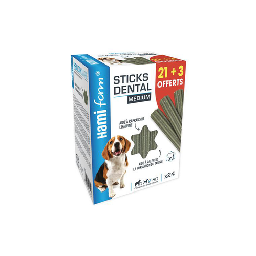 Visuel 1 du produit Dental sticks medium. La boîte de 21+3
