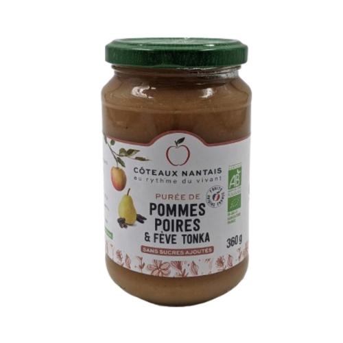 Visuel 1 du produit Purée bio de pommes poires tonka Côteaux Nantais - 360 g