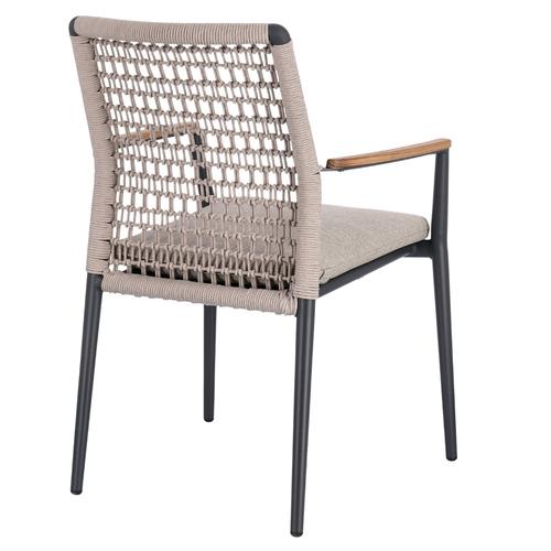Visuel 11 du produit Fauteuil Maddox alu/teck/corde