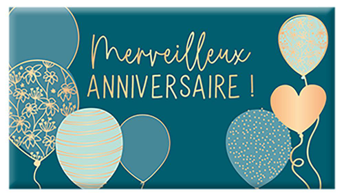 Visuel 1 du produit Chocolat noir « Merveilleux Anniversaire ! » bio Art Grafik - 40 g