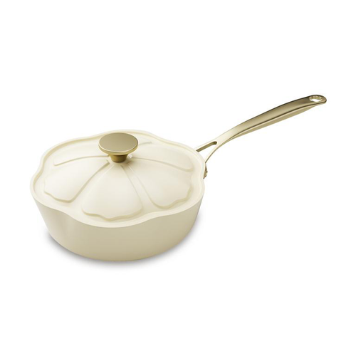 Visuel 1 du produit Sauteuse Menastyl Dahlia beige en aluminium recyclé - Ø 24 cm