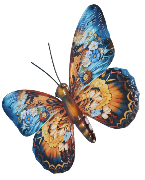 Visuel 1 du produit Papillon en métal multicolore Riviera décor A petit modèle - 23 cm